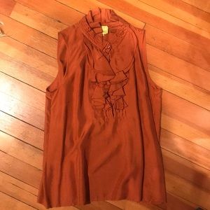 Silk sleeveless blouse